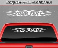 Design #121 Customized Decal Sticker Vinyl Graphic Windshield Window Flame Car