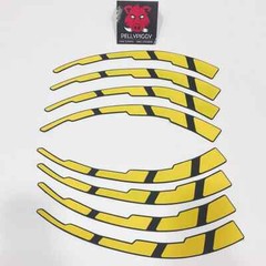 8pcs/lot Car Tire Decor Stickers Car Tuning Universal 3D Permanent PVC Joined