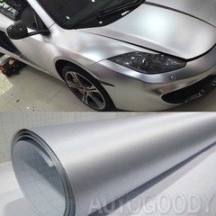 12″ x 60″ Silver Brushed Aluminum Vinyl Film Wrap Sticker Decal Air Bubble Free