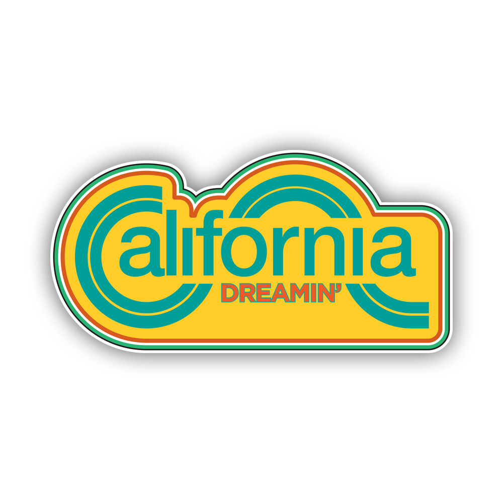 California Dreaming Sticker Decal – Weatherproof – cali california good vibes