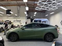 Tesla Model Y 2025-UP PreCut Paint Protection Film Wrap Matte Military Green PPF