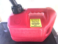 Pair (2) Fuel Must Be Mixed With 2-Cycle Oil 50:1 Chainsaw Mower Decal p206