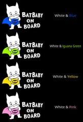 Baby on Board Batman vinyl car decal sticker cute BatBaby Bat Multicolor 7.75″W