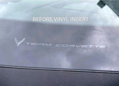 C8 Corvette Sebring Orange ‘TEAM CORVETTE’ PLAIN BLANK VINYL INSERT 2x7in