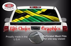 Jamaican Flag Rear Window Graphic Decal Sticker Truck Van Car SUV