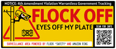 FLOCK OFF Anti-Surveillance ALPR Bumper magnet | 7.6×3.3 Heavy Duty
