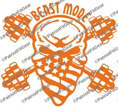 Beast Mode,Release The Beast,Skull,Fitness,,Exercise,CrossFit,Custom Vinyl Decal