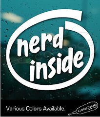 Nerd Inside STICKER VINYL DECAL IT SMART GEEK COLLEGE