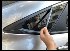 3D Carbon Fiber Vinyl Wrap 2in x 30ft Chrome Black Outdoor Car Wrap