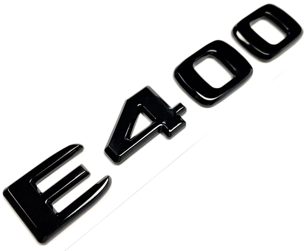E400 BLACK FOR MERCEDES REAR TRUNK EMBLEM BADGE NAMEPLATE DECAL LETTER NUMBER