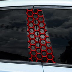 2PCS body sticker HD B column car sticker honeycomb pattern middle column