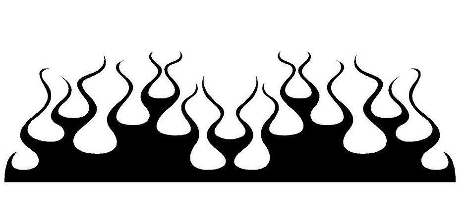 FLAME HOOD #54 DECAL VINYL GRAPHIC CAR TRUCK AUTO SUV VAN SEMI CROSS OVER BLAZE