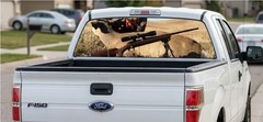 Hunting Design Truck Decal Back Window – Custom Design – perforated vinyl