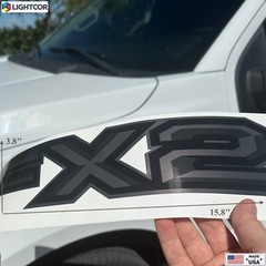 FX2 Off Road Black/Anthracite Decals Ranger F150 Truck Super Duty Stickers Set 2