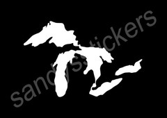 Great Lakes Vinyl Sticker Decal – Many Colors – 5.5″ Wide