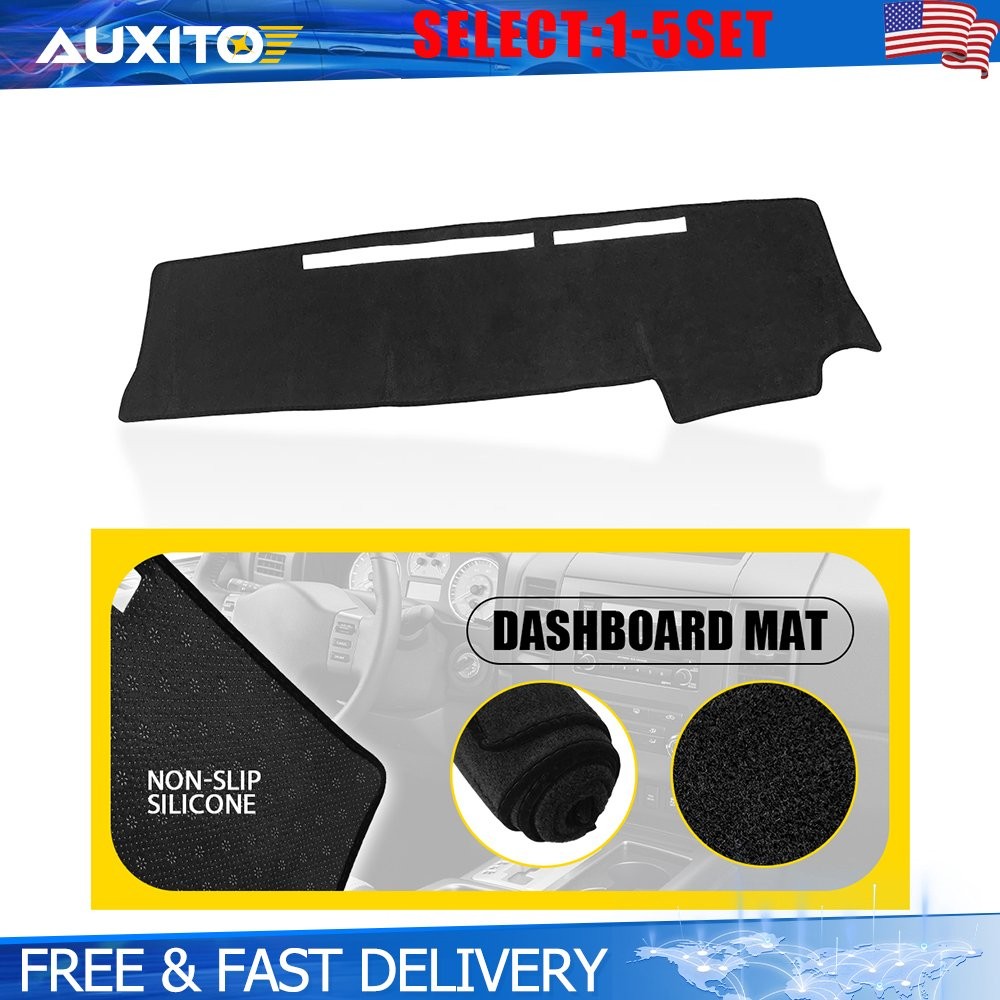 Black Dashboard Mat Pad Cover for Nissan Titan 2004-2012 Left Hand Drive 1-5X