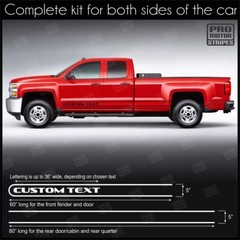 Rocker Panel Side Stripes Decals For Chevrolet Silverado Colorado S10 WT LT EV