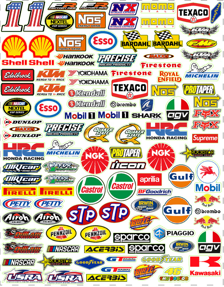 100 + Racing Decals Stickers Drag Race Nascar High Quality Vinyl FREE SHIP