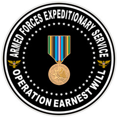 Armed Forces Expeditionary Service Bumper Sticker Military Vinyl Decal 5″