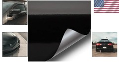 Durable 4.3mil Black Gloss Vinyl Wrap for Cars – DIY Customization 1ft x 5ft