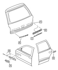 Genuine Mopar Front Door Decal 55076875AA