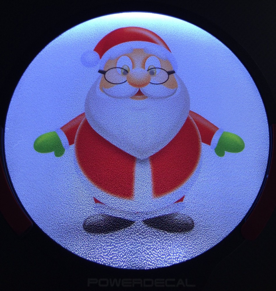Santa Light Up Decal