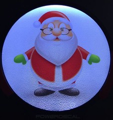 Santa Light Up Decal