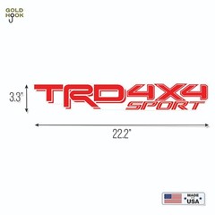 TRD 4×4 Sport Decal Toyota Tacoma Tundra Red Matte Replacement 2016-2023 Set 2