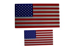 3D Metal American Flag Decal Sticker Emblem (Combo Pack)