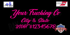 Truck Door Decals Set x2 Custom USDOT Company Name City State Vinyl