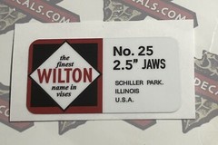 Wilton Vise No 25 2.5” Vise Decals Red Black & White For Toddler Bullet