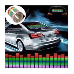 12V Car Music Rhythm Sticker LED Flash Light Sound Activated Equalizer Universal