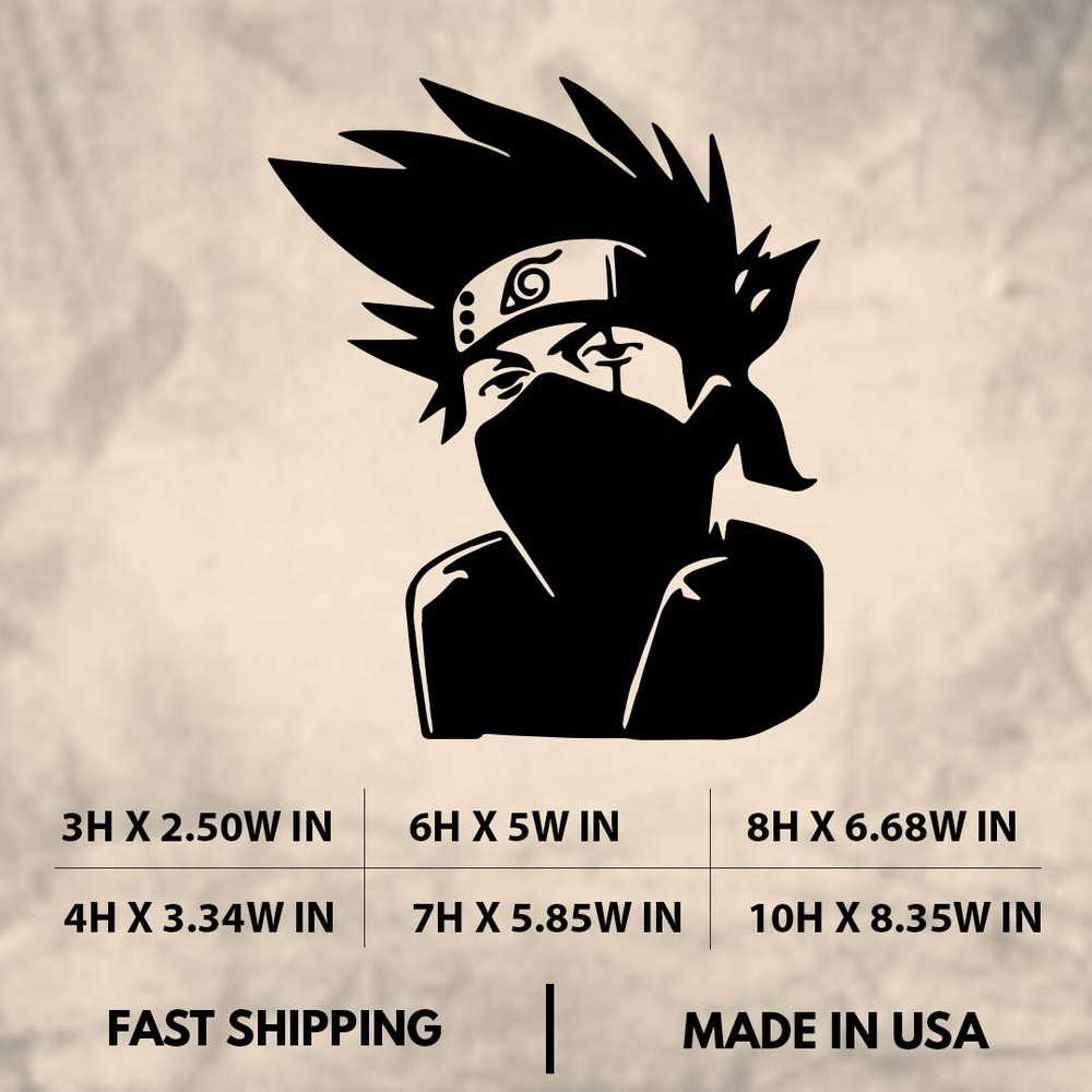 Kakashi Hatake |Vinyl Sticker |Decal for Window|Laptop|Any smooth surface