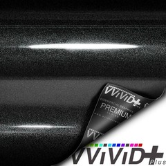 VViViD+ Ultra Gloss Black Metallic Diamond Crystal Vinyl Car 1ft x 5ft,