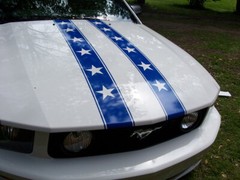 UNIVERSAL 6″ Star Hood Rally Stripe Graphics Stripes FIT All Car Truck SUV