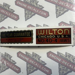 Wilton Vise 40-4” Jaws Decals Red Black On Gold For Bullet Set 2