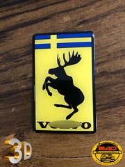 GENUINE Discontinued Original Prancing Moose VOLVO 3” ‘A’ Poly Gel Dome Decal