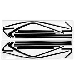 1-10Set Chrome Delete Blackout Window Trim for Jeep Grand Cherokee 11-21 Glossy