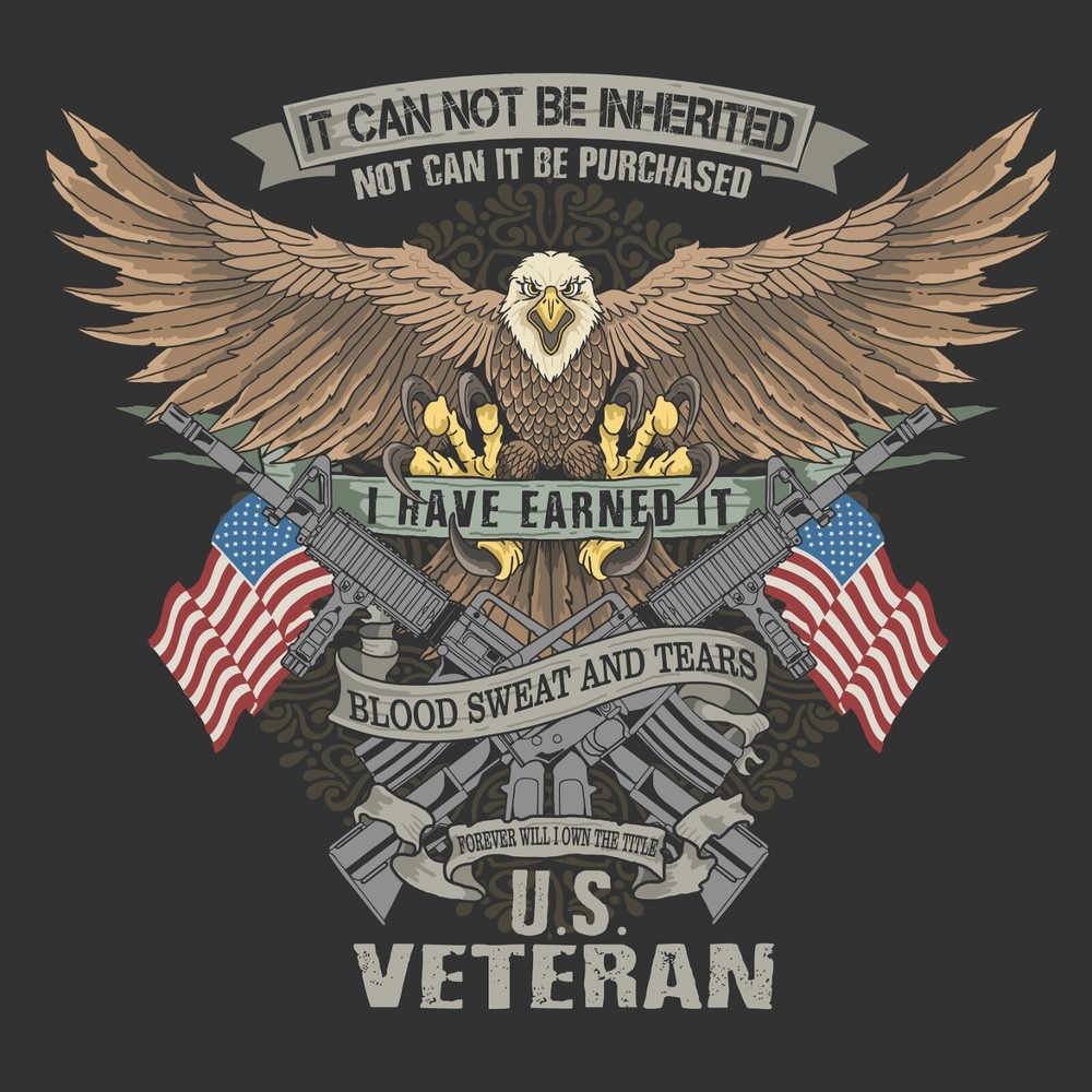 Bald Eagle American Veteran Blood And Tears Window Decal Sticker Vinyl 6Years+