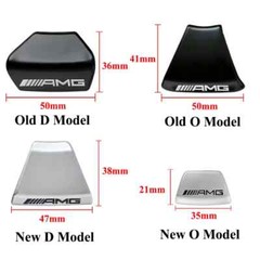 3D Badge for AMG Steering Wheel Emblem Squared Base GLC C43 C350E Chrome/Black