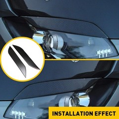 2/Fits 2003-2009 NISSAN 350Z Headlight Eyelids Eyebrow Cover Trim Carbon Fibe H