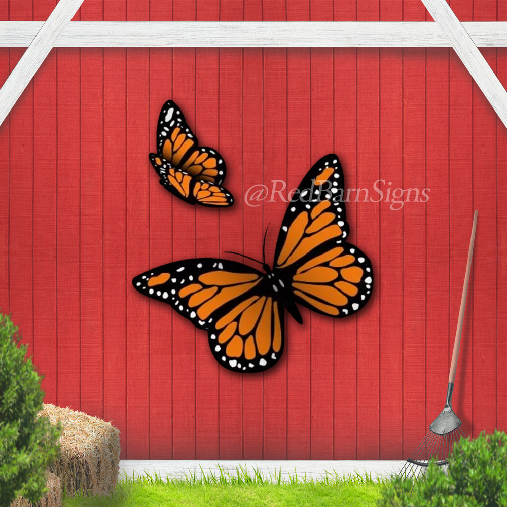 Monarch Butterflies Set of 2 Car Vinyl Sticker