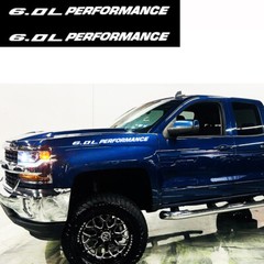 6.0L PERFORMANCE Hood Car sticker decal emblem For Chevy Silverado 1500 2500