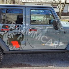 Stickers Horror Ape Totem Graphics For Car Body Hood Side Fender Vinyl Decal