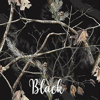 Realtree Black vinyl Wrap air release MATTE Finish 12″x12″