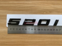 Gloss Black 3D ABS Letters Trunk 520i Emblem Rear Badge for BMW 2017-2022 520i