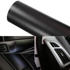 Leather Grain VinylCar Interior Sticker Decor Furniture DIY Film Wrap Black
