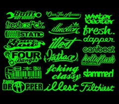 JDM Mega Sticker Pack Low Vinyl Decals, 20 Stickers,You Choose Color