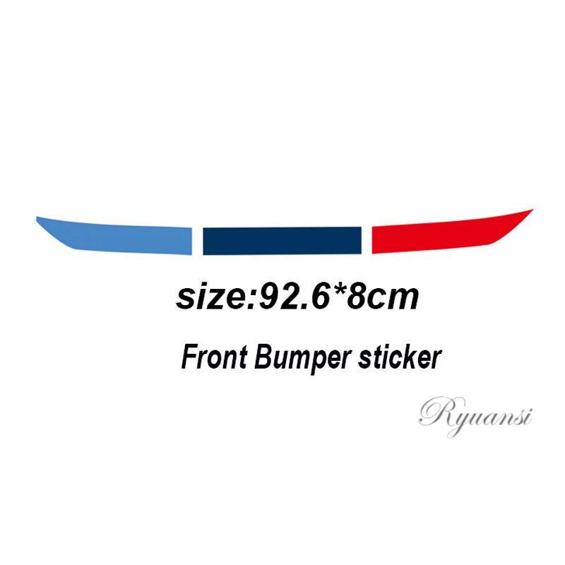 3PCS Tri-Color Stripe Sticker M-Colored Decal for BMW Bumper Trunk M Performance