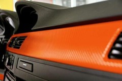 VVivid Xpo Matte Orange Dry Carbon Architectural Vinyl Wrap Film | V168